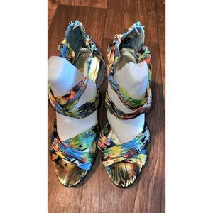Vintage Bamboo Wedge Heels